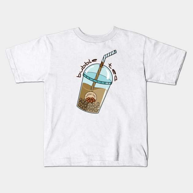 Bubble Tea Kids T-Shirt by Designoholic